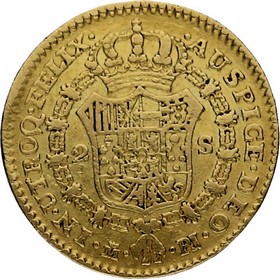 Moneda 2 escudos Oro 1777 Madrid PJ 6,64 g