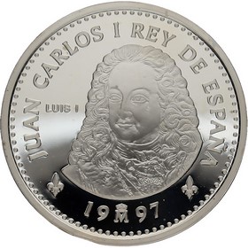 Moneda 2000 Pesetas III Centenario Casa Borbon Plata 1997 27,02 g