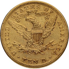 Moneda Estados Unidos 10 Dollars Coronet Head Oro 1899 16,74 g