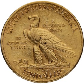 Moneda Estados Unidos 10 Dollars Indian Head Oro 1910 16,67 g