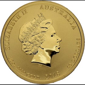 Moneda Australia 50 Dollars Año del Perro Oro 2018 1/2 oz