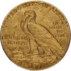 Moneda Estados Unidos 5 Dollars Oro 1909 8,34 g