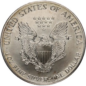 Moneda Estados Unidos 1 Dollar American Eagle Plata 1990 1 oz