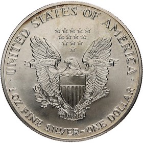 Moneda Estados Unidos 1 Dollar American Eagle Plata 1990 1 oz