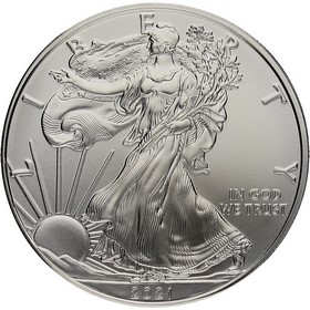 Moneda Estados Unidos 1 Dollar American Eagle Plata 2021 1 oz
