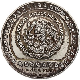 Moneda México 100 Pesos Guerrero Aguila Plata 1992 1 oz