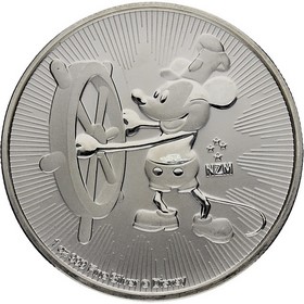 Moneda Niue 2 Dollars Disney Mickey Mouse Plata 2017 1 oz