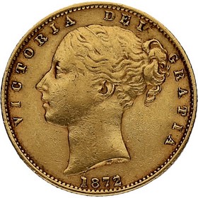 Moneda Reino Unido Sovereign Oro 1872 7,96 g