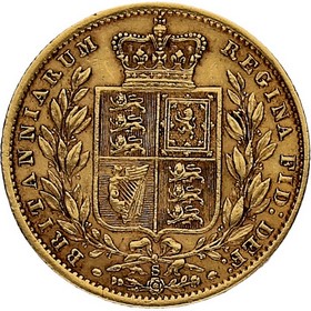 Moneda Reino Unido Sovereign Oro 1872 7,96 g
