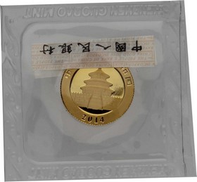 Moneda China 50 yuans Panda Oro 2014 1/10 oz