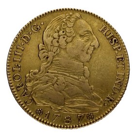 Moneda 4 Escudos Oro 1787 Madrid DV 13,54 g