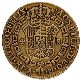 Moneda 4 Escudos Oro 1780 Madrid PJ 13,54 g