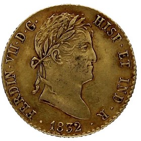 Moneda 2 Escudos Oro 1832 Madrid AJ 6,77 g