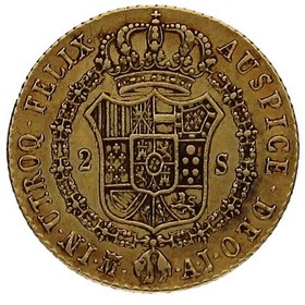 Moneda 2 Escudos Oro 1832 Madrid AJ 6,77 g