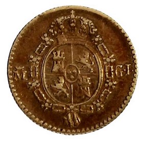 Moneda 1/2 Escudo Oro 1817 Madrid GJ 1,69 g