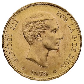 Moneda 25 Pesetas Oro 1878 8,05 g
