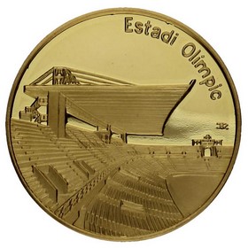 Medalla española Olimpiadas Barcelona 1992 Estadi Olimpic Oro 1988 17,42 g
