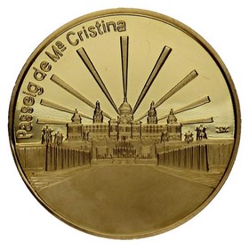 Medalla española Olimpiadas Barcelona 1992 Passeig M.Cristina Oro 1988 17,51 g
