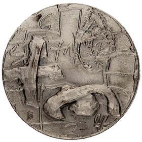 Medalla española Antoni Tapies a Pueblos Indigenas Americanos Plata 1992 101,82 g