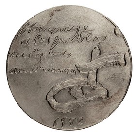 Medalla española Antoni Tapies a Pueblos Indigenas Americanos Plata 1992 101,82 g
