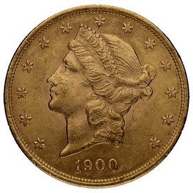 Moneda Estados Unidos 20 Dollars Double Eagle Liberty Oro 1900 33,44 g
