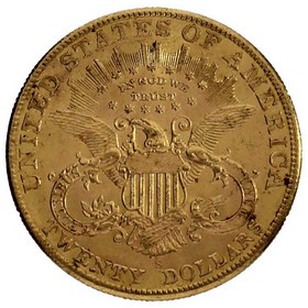 Moneda Estados Unidos 20 Dollars Double Eagle Liberty Oro 1904 33,43 g