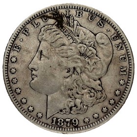Moneda Estados Unidos 1 Dollar Morgan Dollar Plata 1879 26,46 g