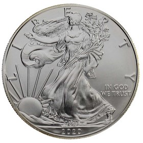 Moneda Estados Unidos 1 Dollar American Eagle Plata 2020 1 oz