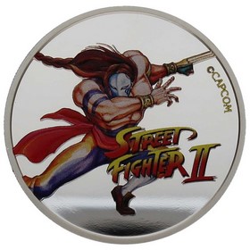 Moneda Fiji 50 Cents Street Fighter II Plata 2021 1 oz