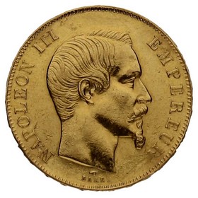 Moneda Francia 50 Francos Oro 1857 16,11 g