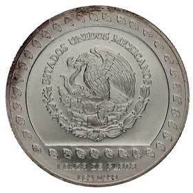 Moneda México 100 Pesos Guerrero Águila Plata 1992 1 oz