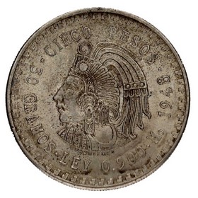Moneda México 5 Pesos 1948 29,94 g