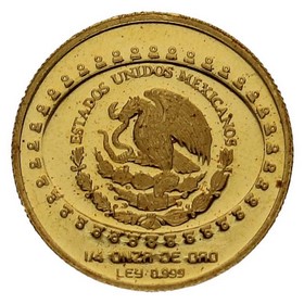 Moneda México 25 Dollars Serpiente Emplumada Oro 1997 1/4 oz
