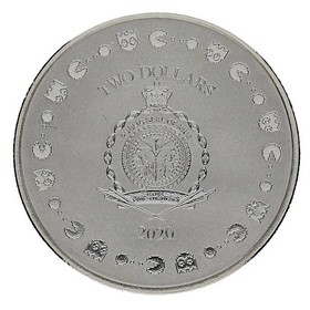 Moneda Niue 2 Dollars Pac Man Plata 2020 1 oz