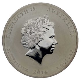 Moneda Australia 1 Dollar Año del Mono Plata 2016 1 oz