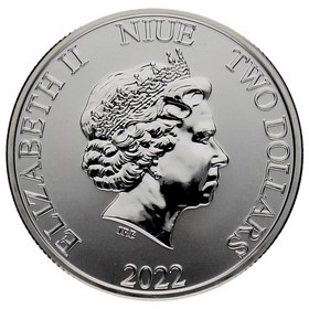 Moneda Niue 2 Dollars Año del Tigre Plata 2022 1 oz