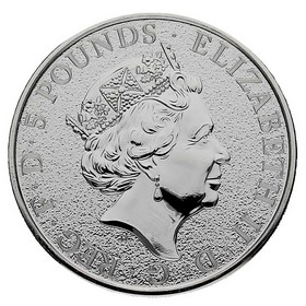 Moneda Reino Unido 5 Pounds León de Inglaterra Plata 2016 2 oz