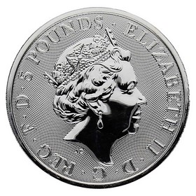 Moneda Reino Unido 5 Pounds Unicornio de Escocia Plata 2018 2 oz