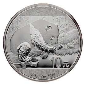 Moneda China 10 Yuans Panda Plata 2016 30g