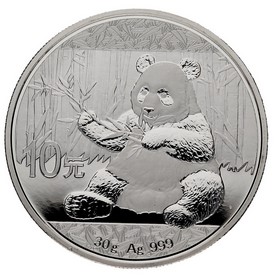 Moneda China 10 Yuans Panda Plata 2017 30g