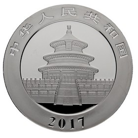 Moneda China 10 Yuans Panda Plata 2017 30g