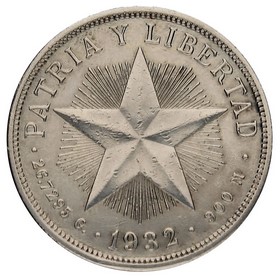 Moneda Cuba 1 Peso Plata 1932 26,71g