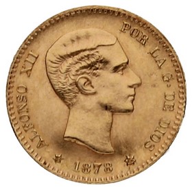 Moneda 10 Pesetas Oro 1878 3,24g