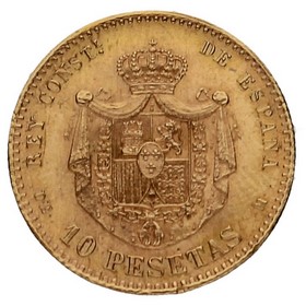 Moneda 10 Pesetas Oro 1878 3,24g