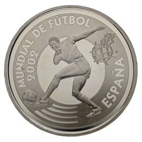 Moneda 10 Euros Mundial de Futbol 2002 Plata 2002 27,04g