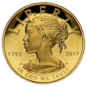 Moneda Estados Unidos 100 Dollars Liberty 225 Aniversario Oro 2017 1oz