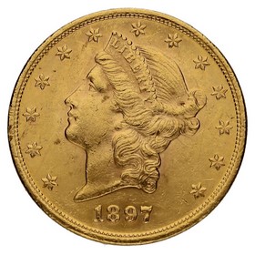 Moneda Estados Unidos 20 Dollars Double Eagle  Liberty Oro 1897 33,42g