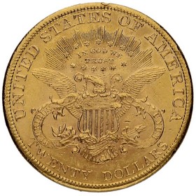 Moneda Estados Unidos 20 Dollars Double Eagle  Liberty Oro 1897 33,42g