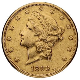 Moneda Estados Unidos 20 Dollars Double Eagle  Liberty Oro 1899 33,38g