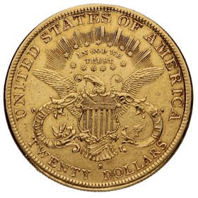 Moneda Estados Unidos 20 Dollars Double Eagle  Liberty Oro 1899 33,38g
